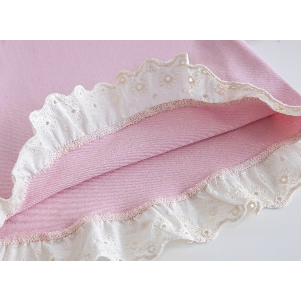 [ซี่] 80-150 พร้อมสต็อกเด็กผ้าฝ้ายแท้แขนสั้นเสื้อยืดลูกไม้ด้านบนทารกแฟชั่นสบายๆสั้นเสื้อยืด จุดต่ําสุด เสื้อทุกการแข่งขันด้านบนแฟชั่นเ - รูปที่ 5