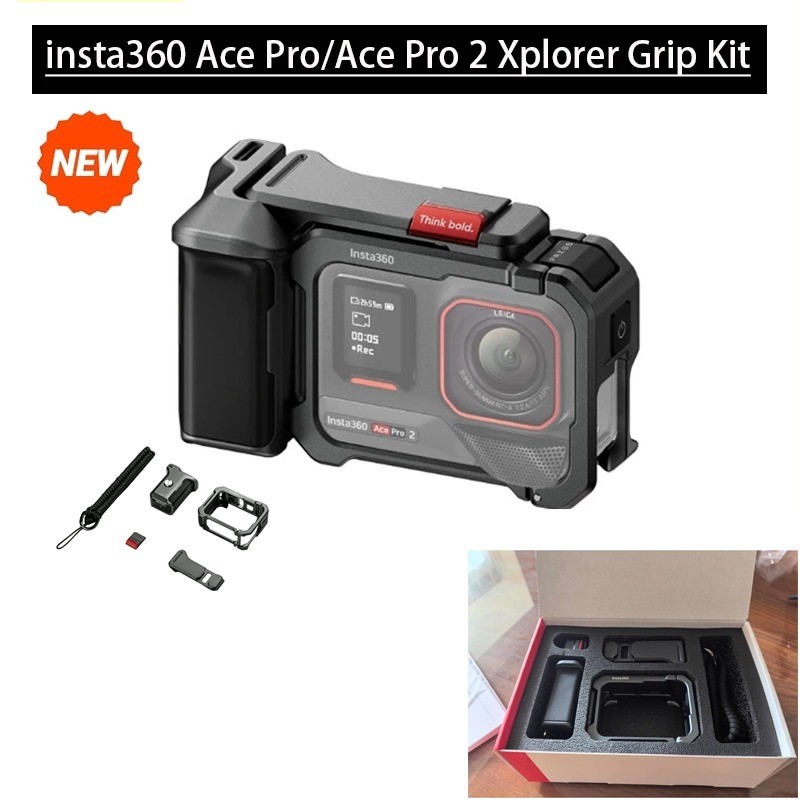 Original Insta360 Ace Pro 2 Xplorer Grip Kit อลูมิเนียม Insta360 Ace Pro 2 อุปกรณ์เสริม