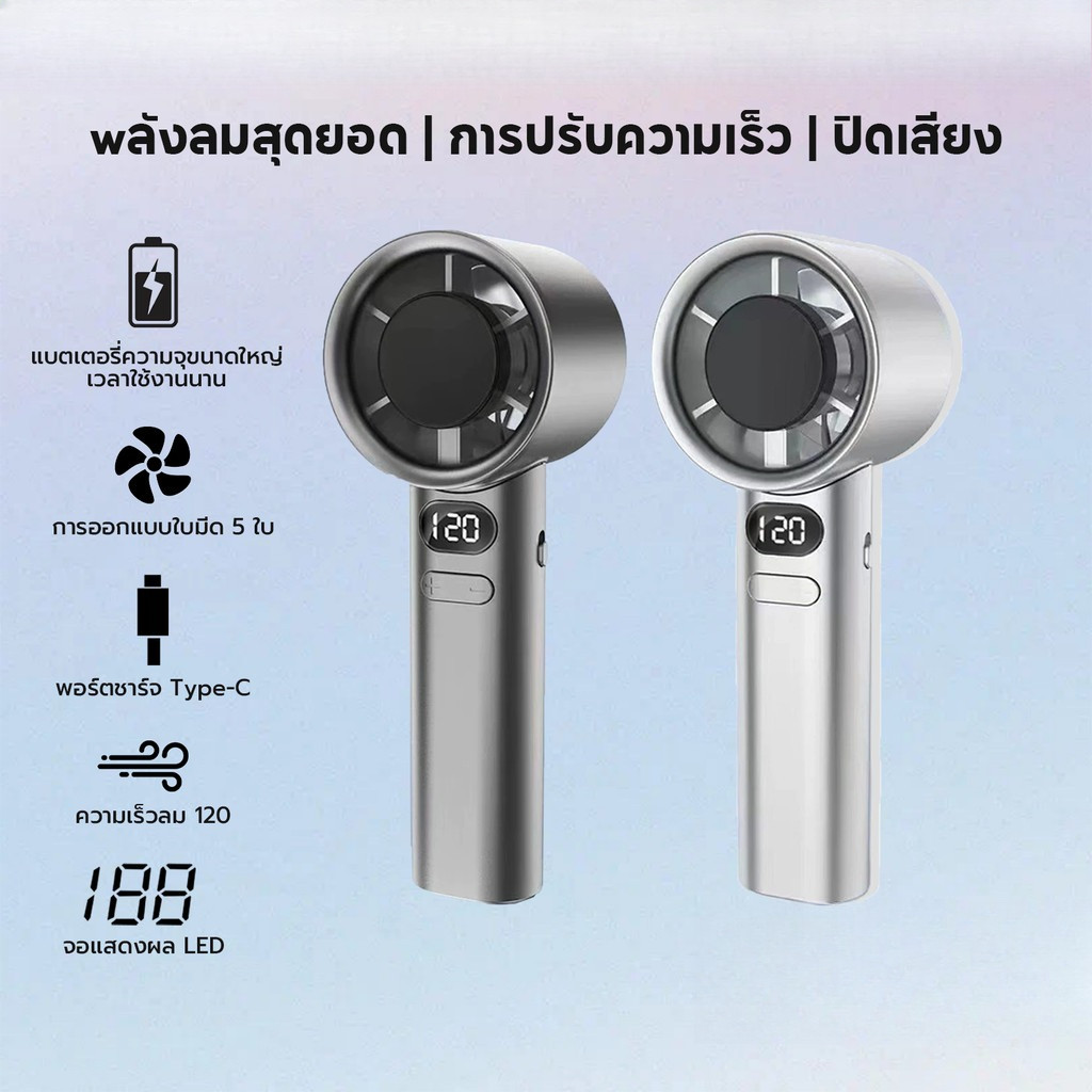 VNICE พัดลมพกพา พัดลมขนาดเล็ ความเร็ว120 ระดับ ชาร์จ USB พัดลมมือถือ สามารถปรับได้ Mini Fan