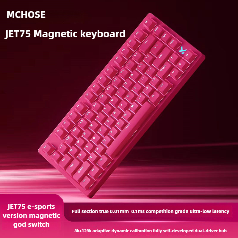 MCHOSE Jet 75 Magnetic Mechanical Keyboard Rapid Trigger 8Kแบบมีสายการปรับแต่งปะเก็นโครงสร้างแบบไดนา