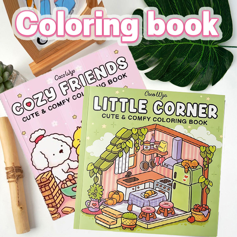 GeeToy สมุดระบายสีฉากสร้างสรรค์มุมเล็กๆสาว ช่วงเวลา การออกแบบน่ารักผ่อนคลายของขวัญ กราฟฟิตี้ หนังสือภาพวาด - รูปที่ 2