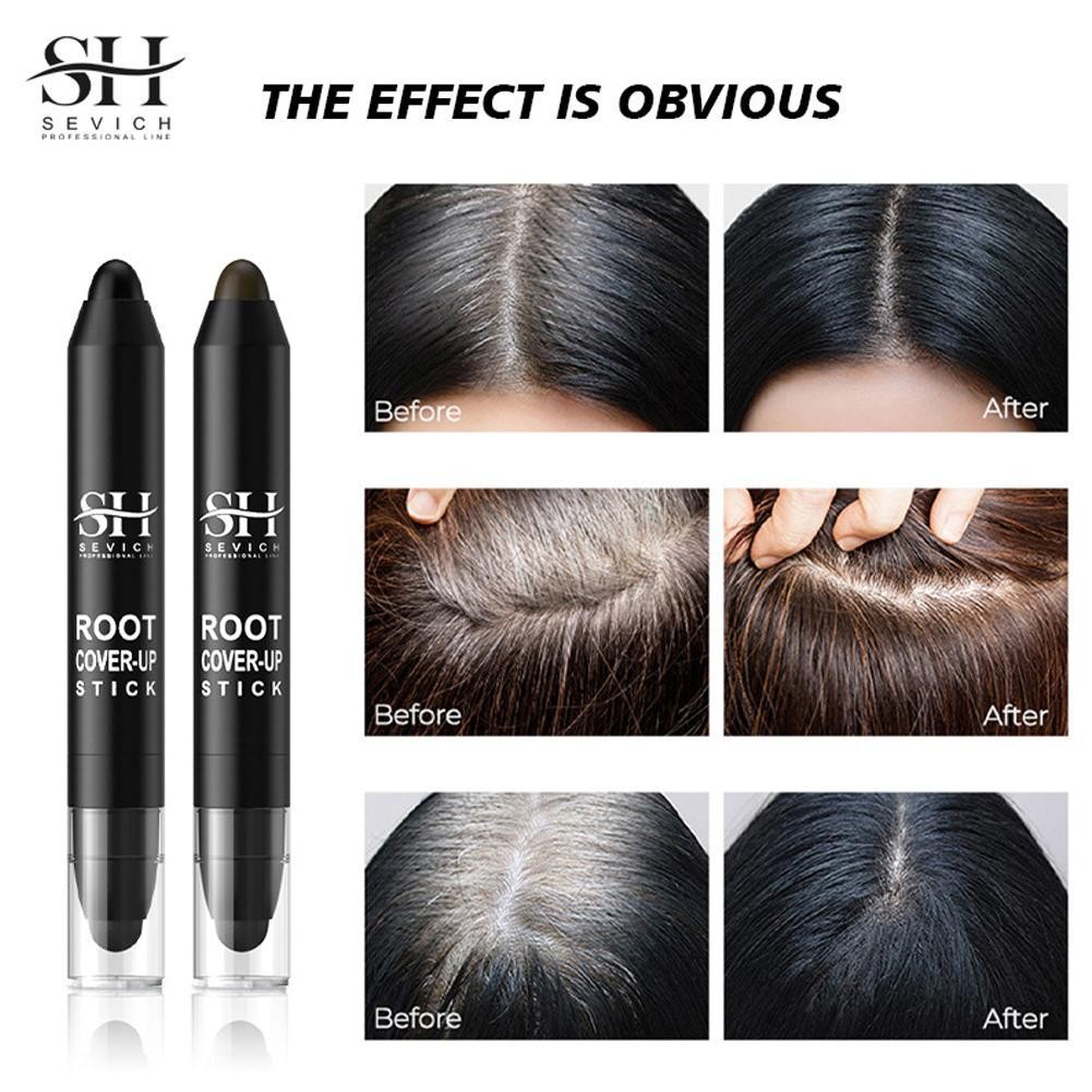 Sevich Root Cover Up Stick Root Repair สีผมคอนซีลเลอร์ครีมแบบพกพาทิ้งสีขาว V3h6