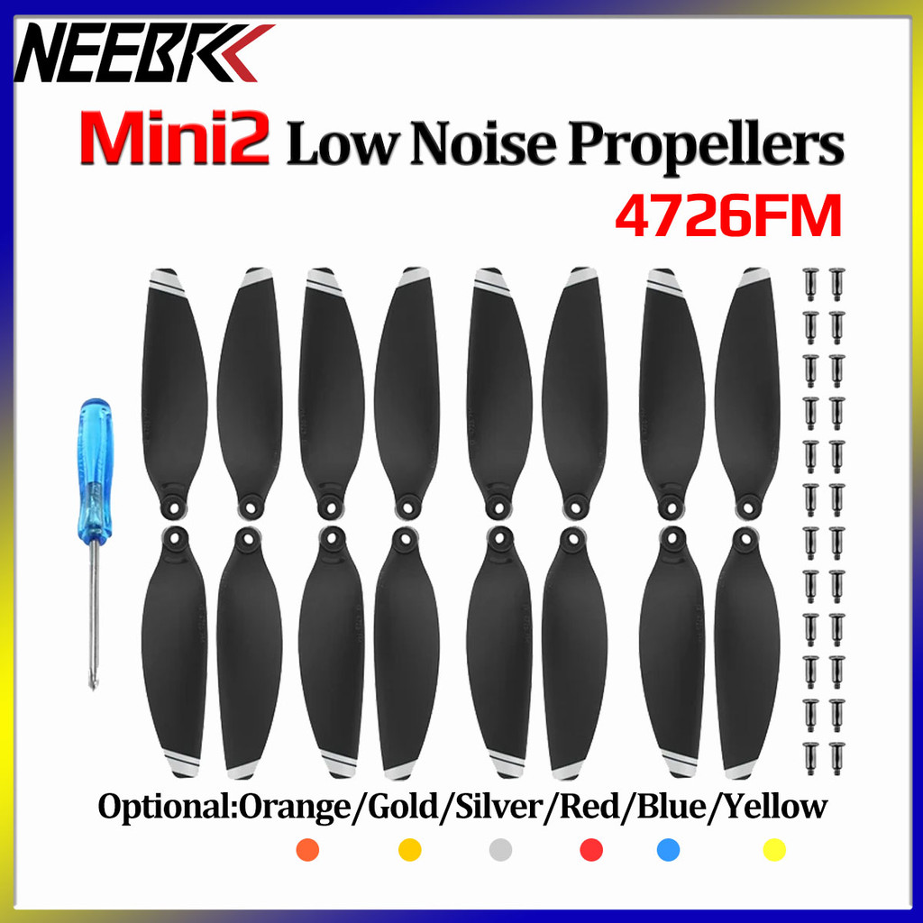 8PCS 4726FM 2 คู่เสียงต่ําใบพัดสําหรับ DJI Mini 2 SE 2SE 4K 12 ชิ้นสกรู Drone กล้องสําหรับ DJI อะไหล