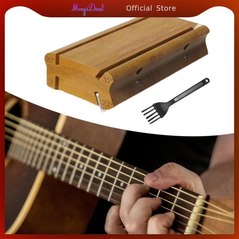 [MAGIDEAL] 3 in 1 Guitar Bass Fret End Dressing Fret Guitar Fret Sanding Block สําหรับเบส