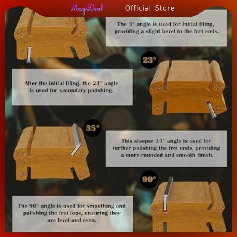 [MAGIDEAL] 3 in 1 Guitar Bass Fret End Dressing Fret Guitar Fret Sanding Block สําหรับเบส ราคา ถูกที่สุด ดีลบีเคเค แกลเลอรีภาพที่ 7