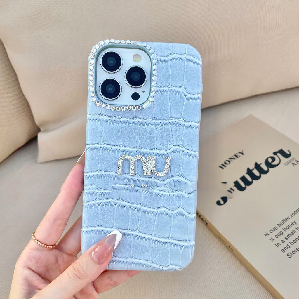 คุณภาพสูงพิมพ์จระเข้หรูหราหนังแฟชั่นเพชรแบรนด์อินเทรนด์เคสโทรศัพท์สําหรับiPhone 16 15 14 13 12 11 Pro Max Xr Ix Xs Max Iphone 17 17promax 17Airเคสโทรศัพท์ - รูปที่ 2