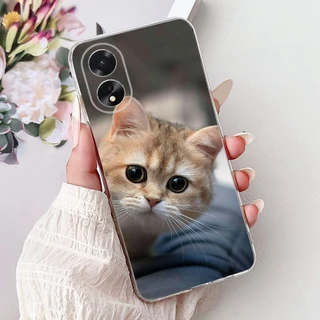 สําหรับ OPPO A18 A38 CPH2579 CPH2591 2025 Elegant Floral Cat เคสโทรศัพท์ OppoA18 A38 4G ซิลิโคนนุ่ม TPU กรณี