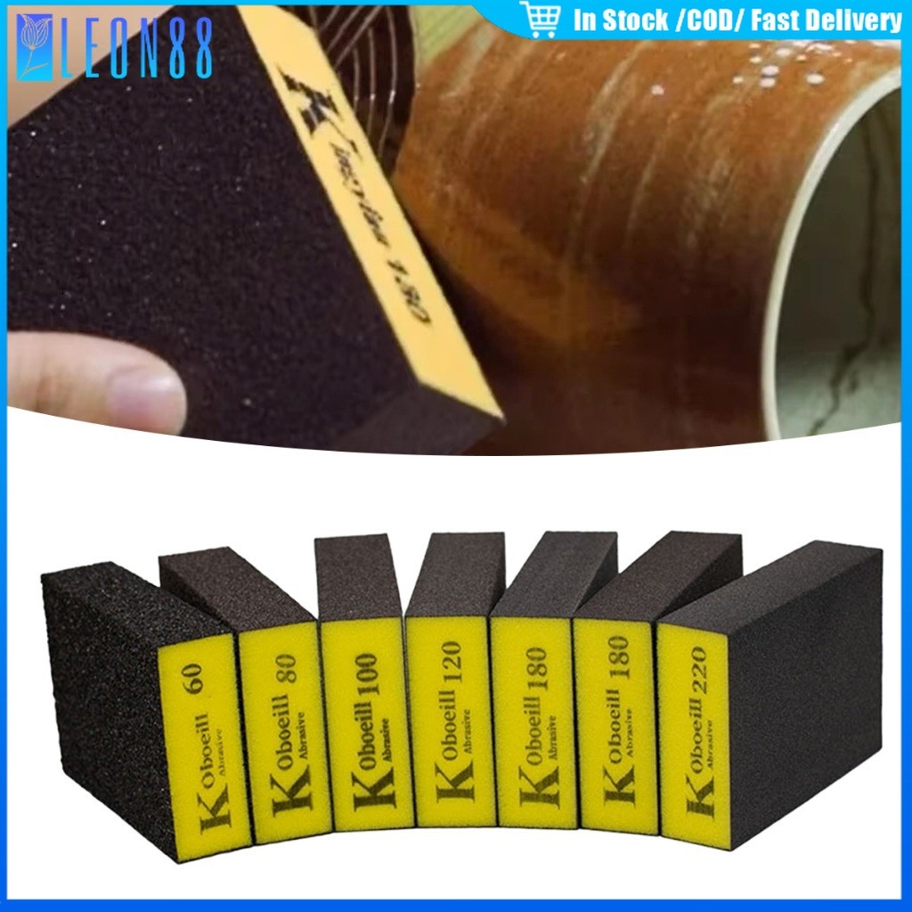 ของมาใหม่！กระดาษทรายฟองน้ำ 60# 80# 100# 120# 180# 220#ขัดไม้ ขัดเหล็ก บ๊อช หนา25MM