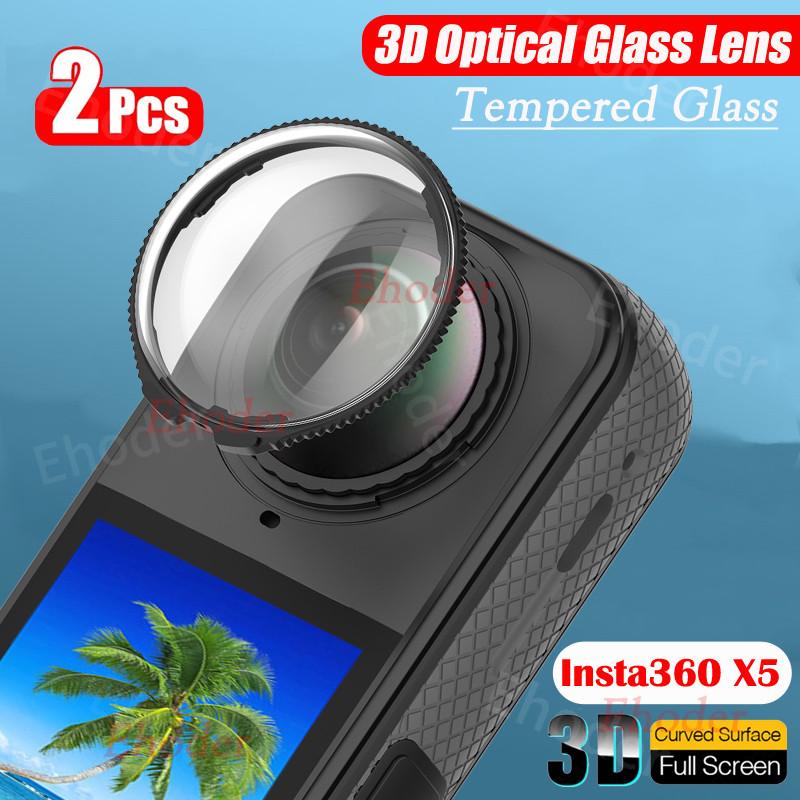 2PCS Insta360 X5 X4 กระจกเลนส์สําหรับ Insta360X5 Camear เลนส์ฟิล์มสําหรับ X5 Insta360X4 กระจกนิรภัย 
