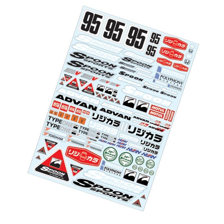 TC902 Spoon 1/10 Car Shell Sticker, A4 Size Has Be Cut, Transparent Sticker