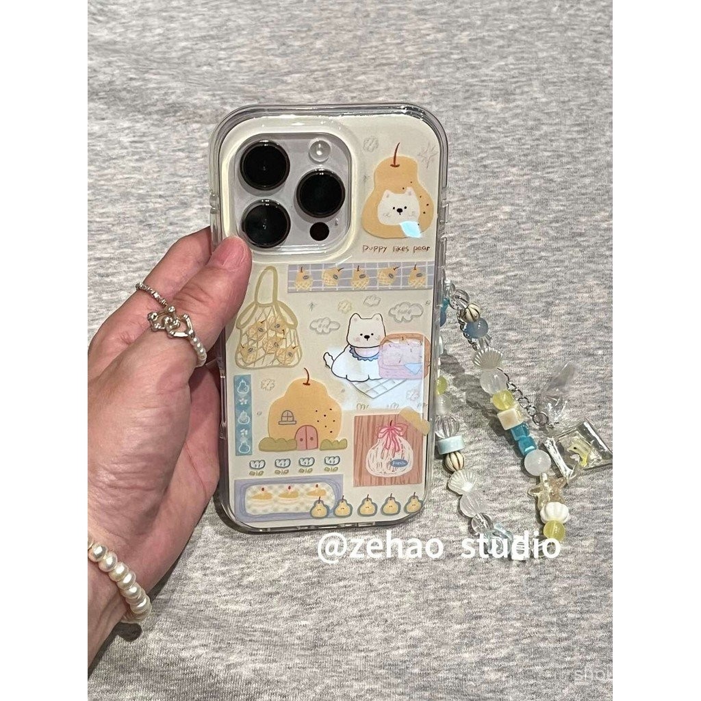 ไอโฟนเคสสีเหลืองลูกแพร์เวสต์ไฮแลนด์ไวท์ IMD สำหรับไอโฟน 16 Pro Max/15/14 Pro Max/13 Pro Max/12 Pro M