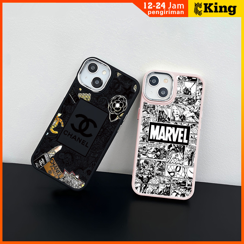 สําหรับ ไอโฟน 16 มือโปร กรณี 15 11 12 13 14 ประหลาดใจ รูปแบบโลโก้การ์ตูนสไตล์สีดําสีขาว เรียบง่ายและ