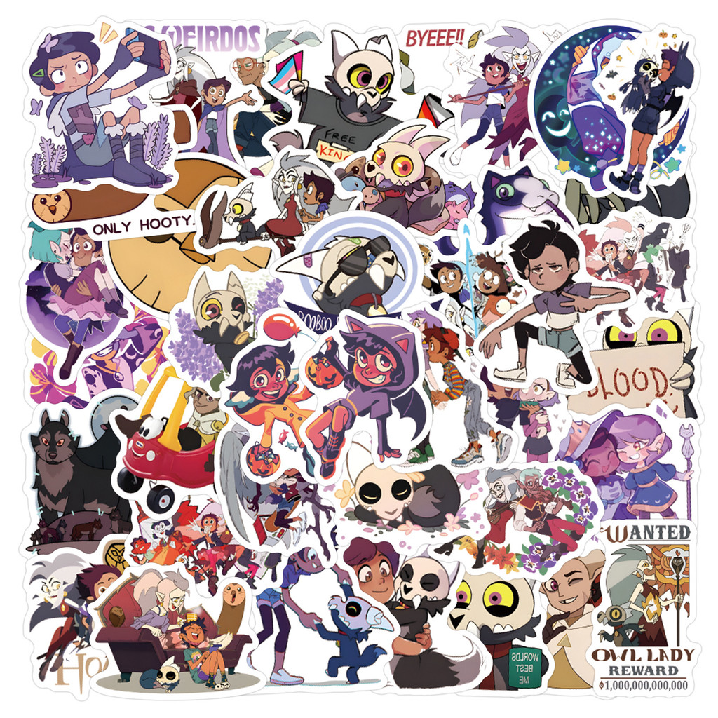 55 ชิ้น The Owl House Cartoon Series สติ๊กเกอร์ PVC กันน้ํา
