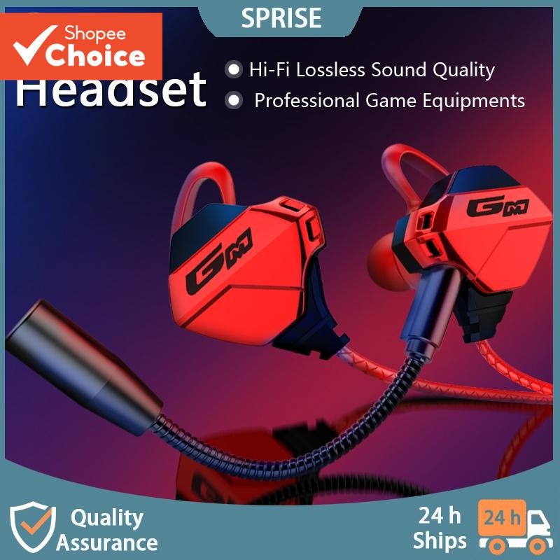 Sprise G10 ชุดหูฟังสเตอริโอ HiFi พร้อมไมโครโฟนคู่ ตัดเสียงรบกวน 3.5 มม.