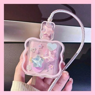 5 in 1 PD 18W/20W หัวชาร์จฝาครอบป้องกันม้วนเก็บสาย ชุดถนอมสายชาร์จลายการ์ตูนน่ารัก/เคสTPUหัวชาร์จ