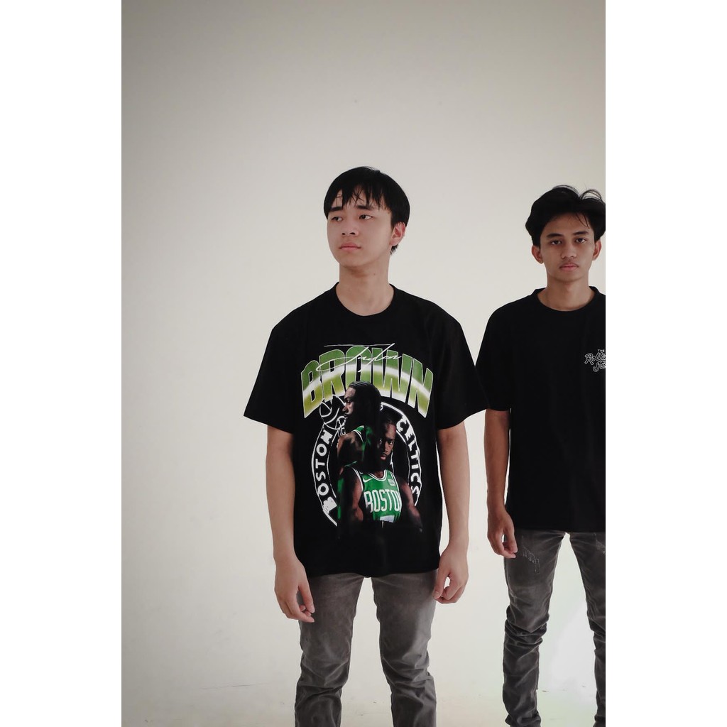 เซป | JAYLEN สีน้ําตาล สีดํา | เสื้อยืดขนาดใหญ่เกินไป