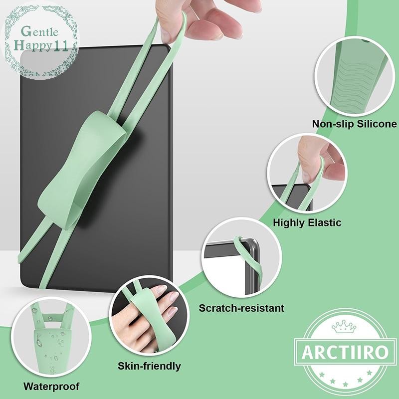 GentleHappy ซิลิโคนกันลื่นนุ่มสายคล้องมือสําหรับ 4.7-8" EReaders แท็บเล็ตสําหรับ Kobo E-Book แท็บเล็ตขาตั้ง TH