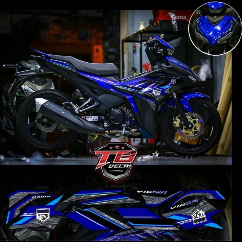 (Tx) Exciter 155 แสตมป์รุ่น Y16 สีดํา เวอร์ชั่นใหม่ MSX410 Sticker