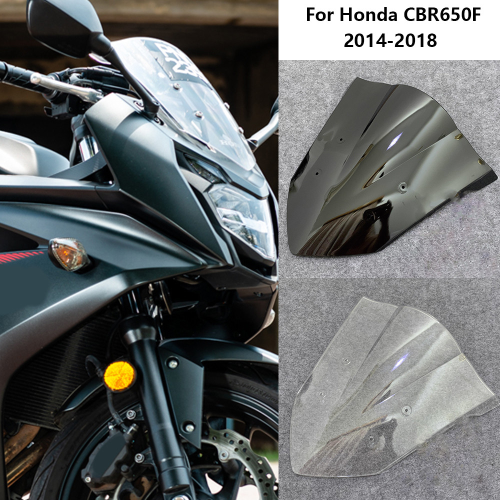 สําหรับ Honda CBR650F CBR 650F 2014 -2018 CBR650F รถจักรยานยนต์กระจกหน้าจอ Wind Deflectors หน้าจอ Double Bubble กระจก