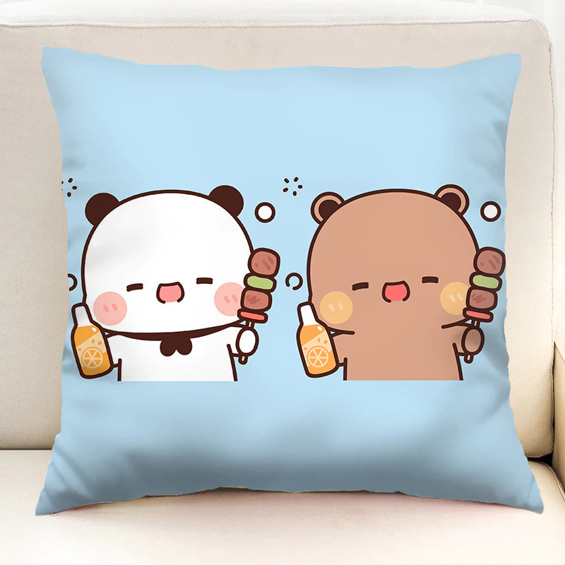 ปลอกหมอน Yierbu ธีมคู่รัก อีโมจิน่ารัก สำหรับตกแต่งห้องนอนหรือโซฟา thumbnail 3