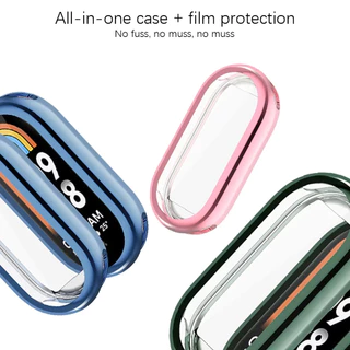 กรณี TPU ป้องกัน Gores for Mi Band 9 NFC ปกป้องกันหน้าจอฝากกรอบกันชนอ่อนด้วยอุปกรณ์เสริมฟิล์ม for Xiaomi MiBand 9