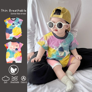 ฤดูร้อนใหม่เสื้อผ้าเด็กเด็กชายและเด็กหญิงบอดี้สูทแขนสั้น 0-2…