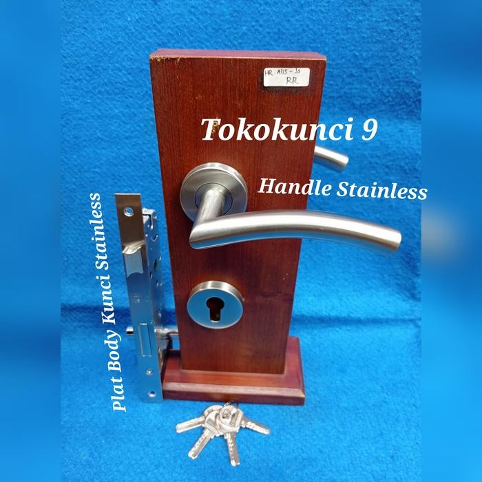 Minimalist Roses Stainless Steel Computer Key Alise Home Door Lock Handle - Only