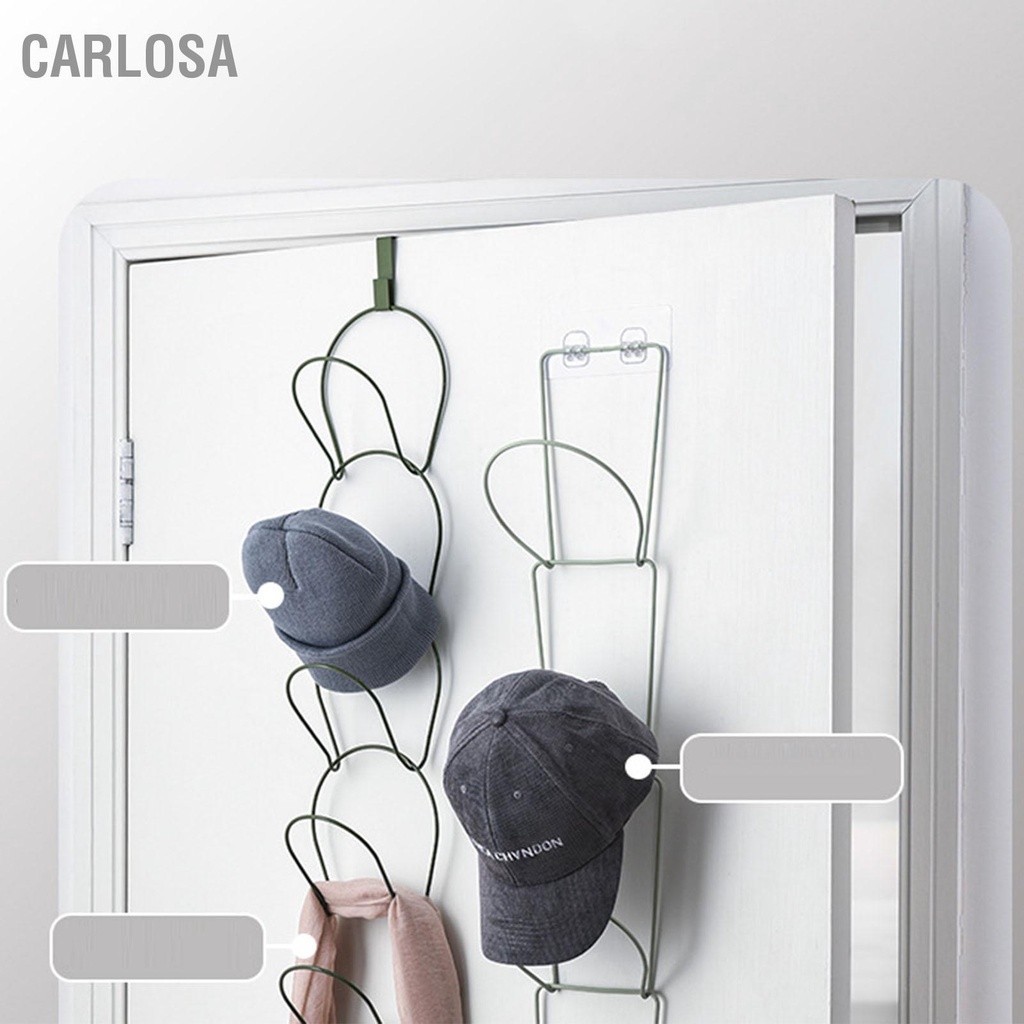 จัดส่งในกรุงเทพฯ ที่แขวนหมวก แบบเหล็ก ไม่ต้องเจาะ อเนกประสงค์ ประหยัดพื้นที่ 5 ชิ้น แขวนหมวกของคุณ - รูปที่ 3