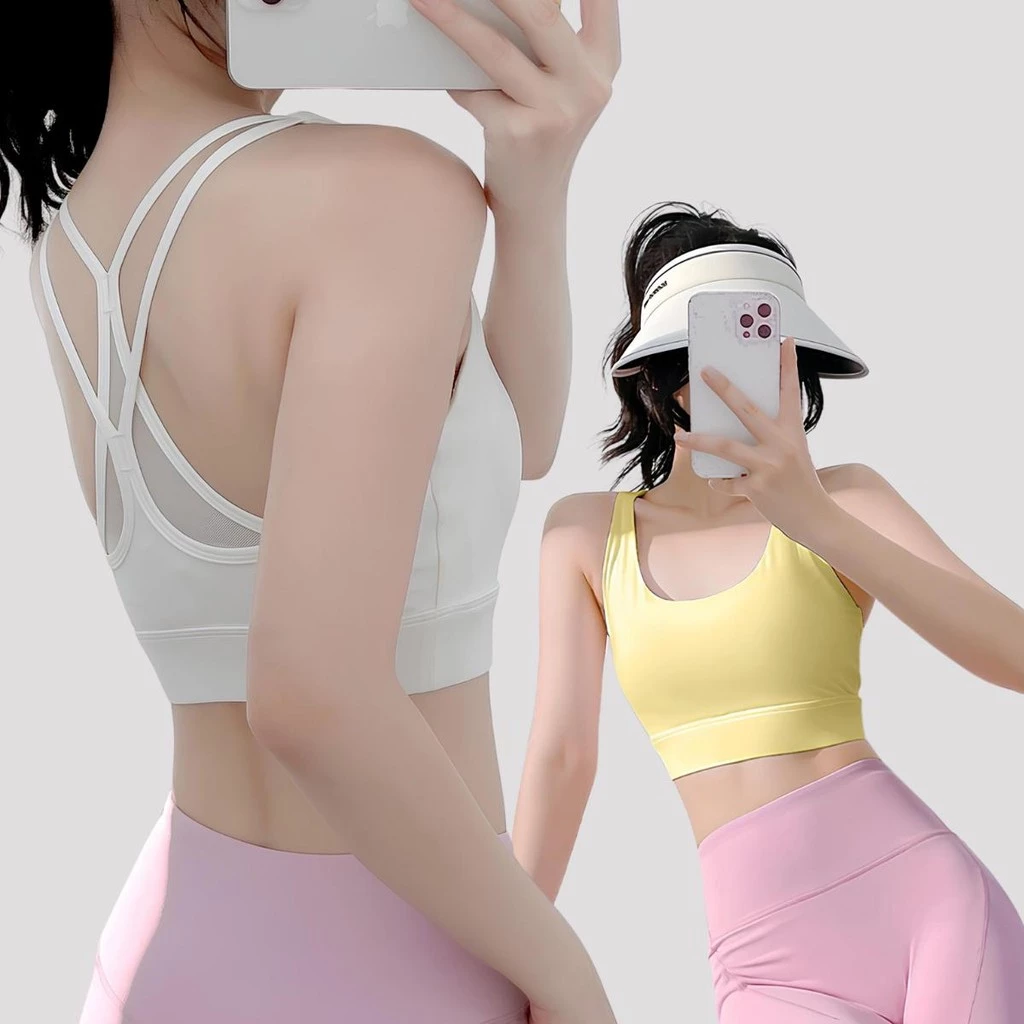 🌟 สปอร์ตบรา ดีไซน์สายไขว้สุดเก๋ 🌟เสื้อออกกำลังกาย Sport Bra บราโยคะผู้หญิง กระซับเต้า รองรับหน้าอกได้ดี Size S-2XL