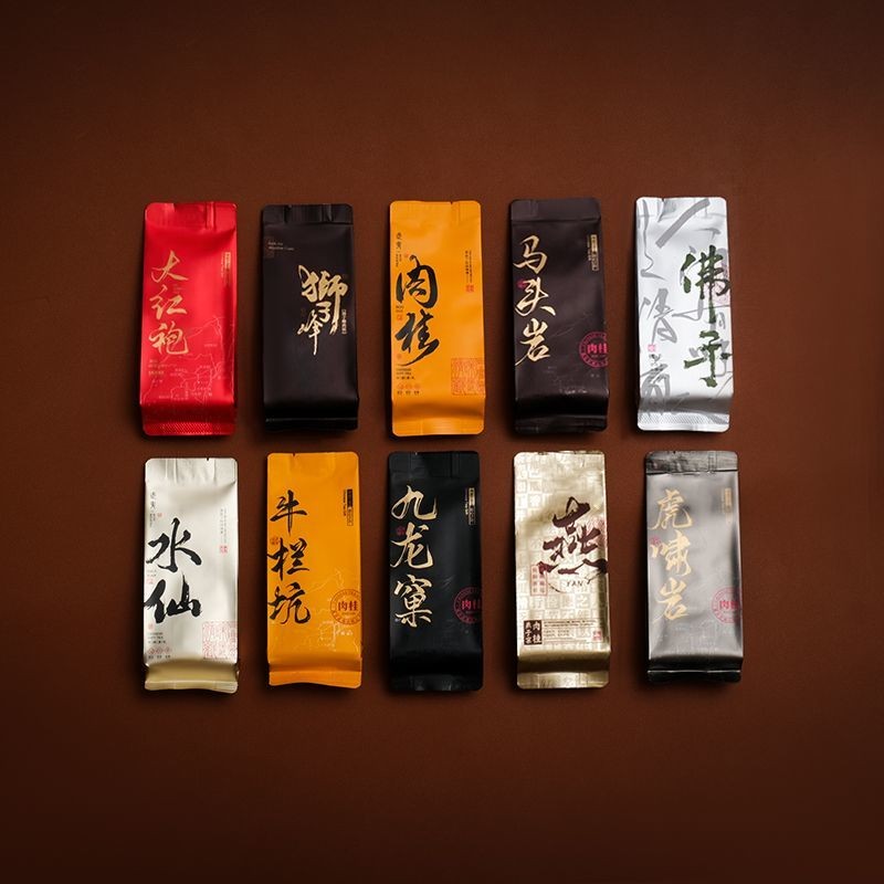 10 แพ็คเกจรวมชาร็อคอบเชย Dahongpao Wuyi Rock Tea Mellow Sweet Medium Fire Charcoal ชาคั่ว