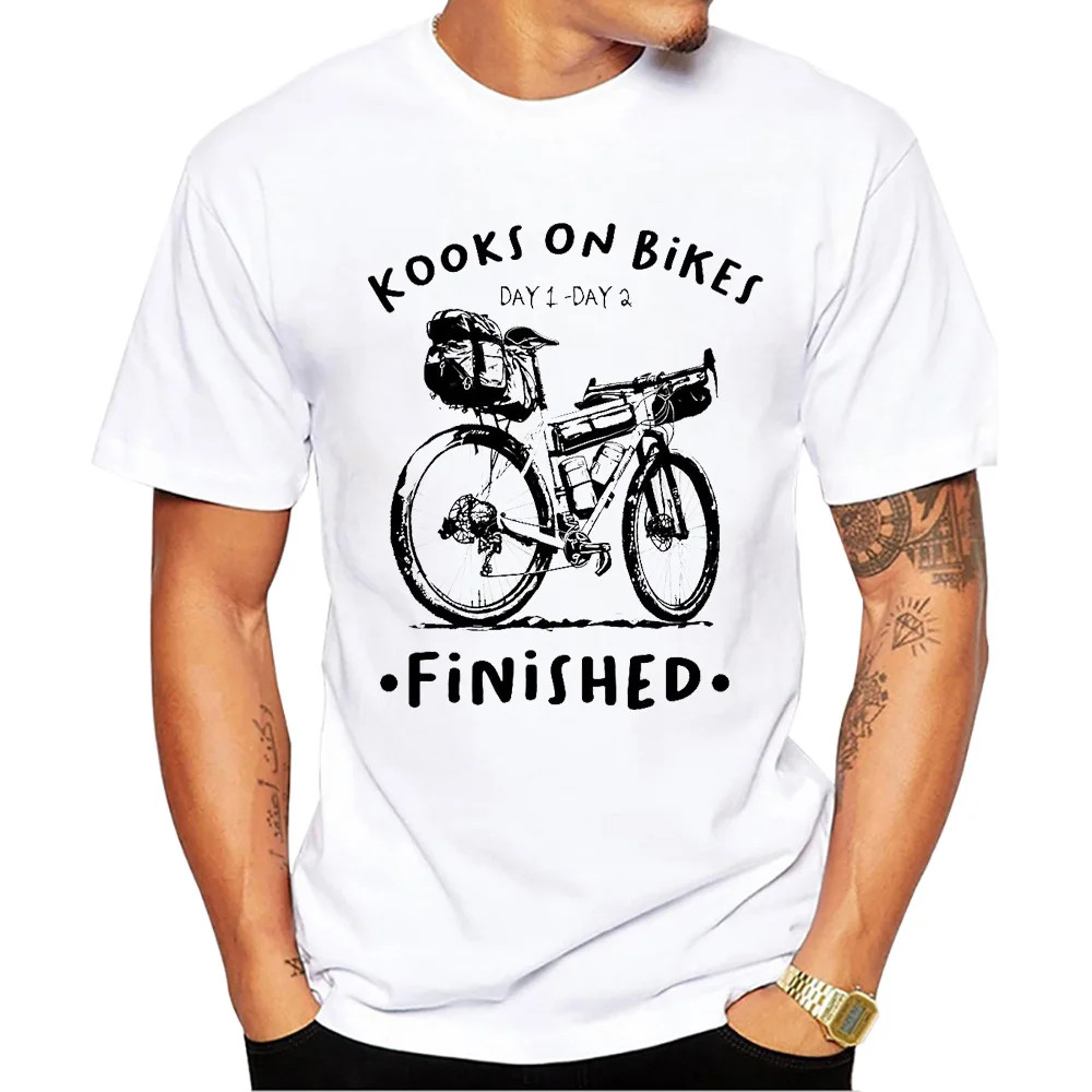 ทีฮับ วินเทจจักรยาน ท็อปส์ขี่กรวดพิมพ์เสื้อยืดจักรยานเสือภูเขาสำหรับผู้ชาย ทีเสื้อเก่าจักรยานชายสบายๆ - รูปที่ 4