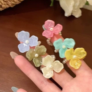 GlitzSiam🌸แหวนดอกไม้สไตล์เกาหลี🌸น่ารักๆ ลายดอกไม้แหวนแฟชั่น พร้อมส่งจากไทย