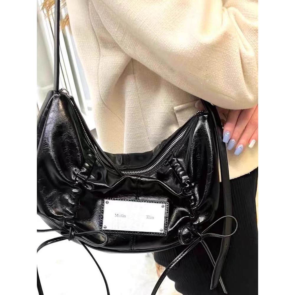 Korea Matin kim Bow Drawstring Underarm Bag