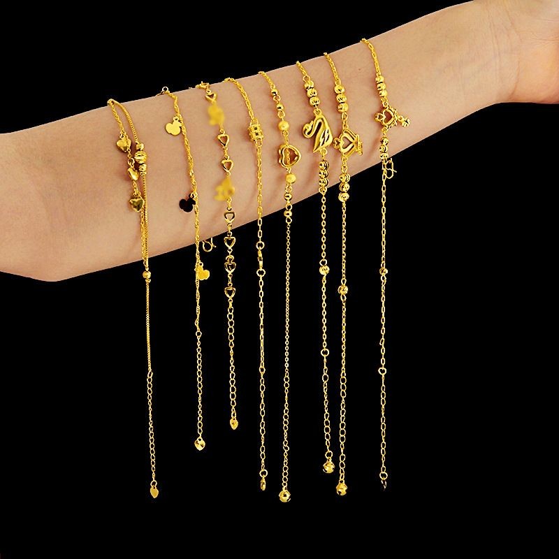 สร้อยข้อเท้าพู่คลาสสิค ออกแบบสองชั้น สำหรับผู้หญิง ดีไซน์แฟชั่น - รูปที่ 2