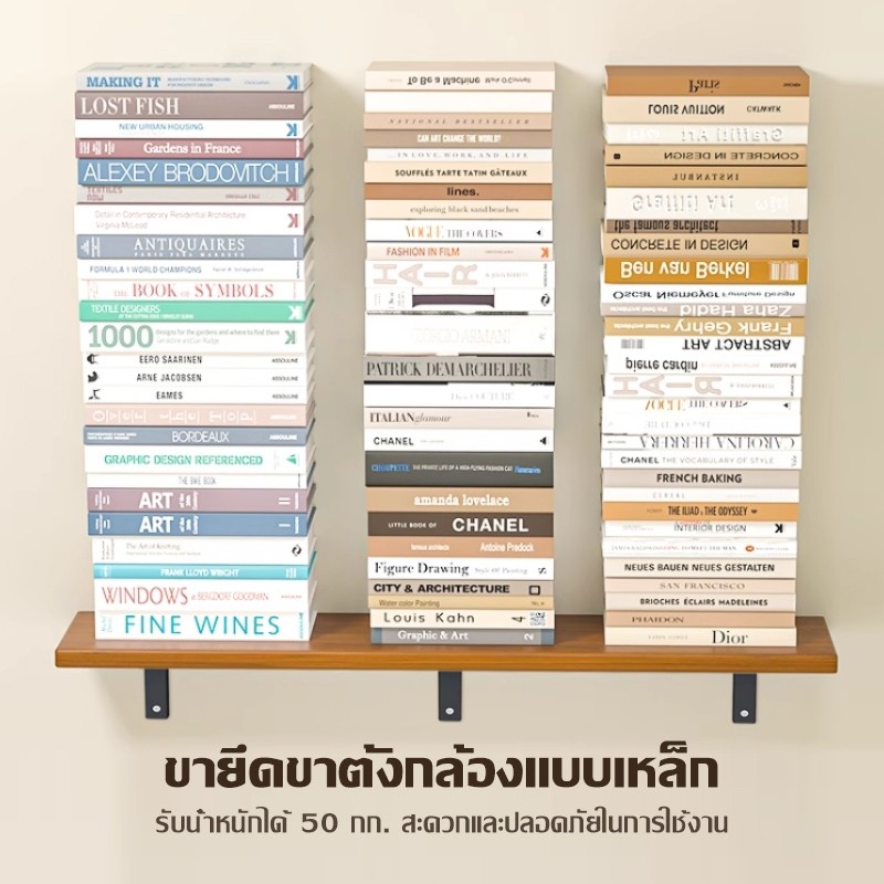 40/60/80/100cm ชั้นวางไม้ ชั้นวางติดผนังไม้แขวนผนัง ชั้นวางของในครัวสำหรับวางไวไฟ พระ ติดผนัง router wifi แบบหนา หิ้งพระ - รูปที่ 5