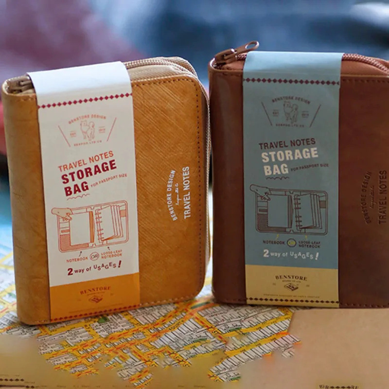 A7 Hand Zip Bag Loose Leaf Binder Notebook Inner Core Cover Note Book Planner Office Stationery Supp