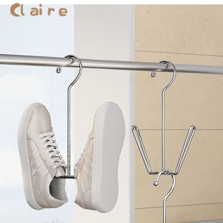 COD ไม้แขวนตากรองเท้าสแตนเลส แขวนรองเท้า ถุงเท้า Claire
