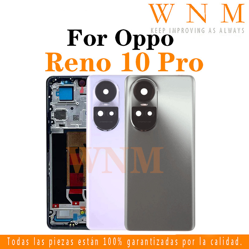 สําหรับOppo Reno 10 Pro CPH2525 LCDกรอบด้านหน้าBezelกลับแบตเตอรี่ + กรอบกลาง + ชิ้นส่วนกรอบกล้องด้านหลังกรณีHousing Centerแชสซี + ปุ่ม