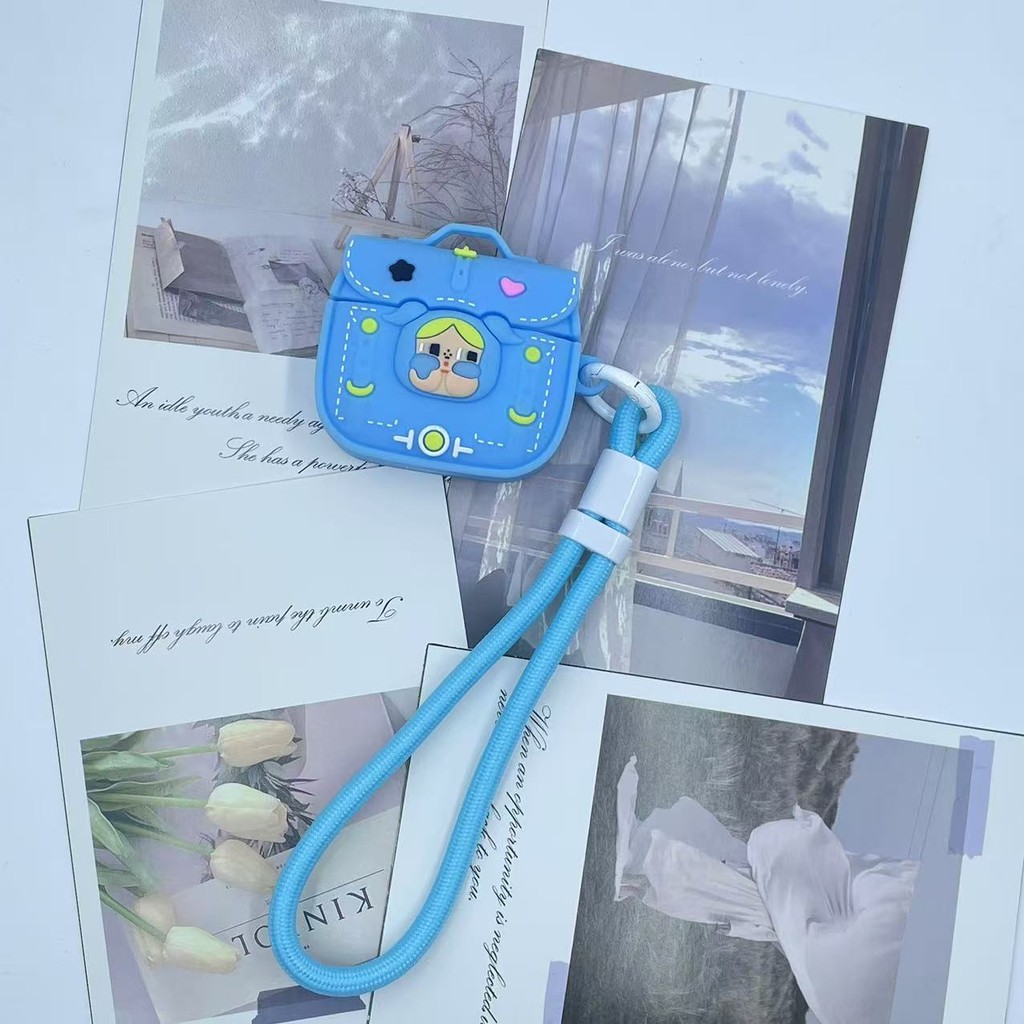 สําหรับ HOCO EW26 EW43 เคส Case เคสหูฟังและเชือกคล้องปรับได้ รูปแบบกระเป๋าเอกสารบุคลิกภาพ