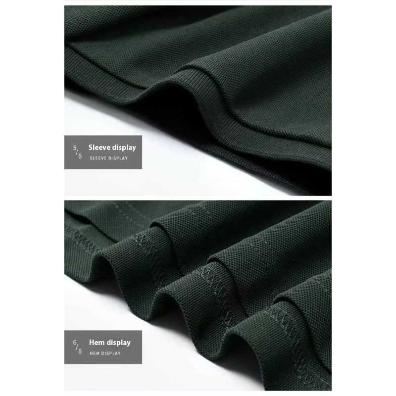 เสื้อโปโลแขนสั้นอเนกประสงค์พร้อมเย็บปักถักร้อยสีทองสำหรับกิจกรรมสบายๆและกึ่งทางการ - รูปที่ 6