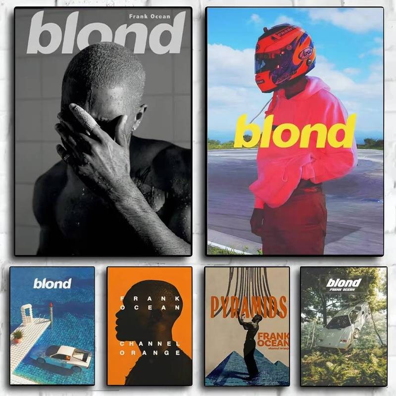 Frank Ocean Blond อัลบั้มพิมพ์และโปสเตอร์ Vintage Pop Music ผ้าใบ Wall Art Frameless ตกแต่งสําหรับห้องนั่งเล่นห้องนอนและพัดลมคอลเลกชัน