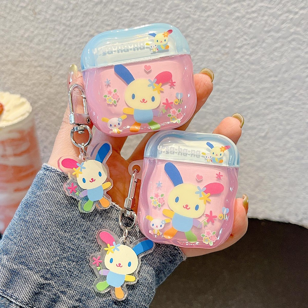น่ารักการ์ตูนกระต่ายแบบหูฟังสําหรับ AirPods 4 3 2 1 หูฟังไร้สายสําหรับ AirPods Pro 2rd Gen เคสกันกระแทก