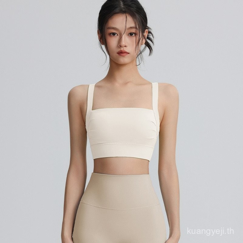 ติดตามเพื่อรับส่วนลดทันที บราสปอร์ตผู้หญิง แบบหลากหลาย ไร้สาย เสื้อคลุมสำหรับวิ่ง โยคะ ฟิตเนส กันกระแทก สไตล์เสื้อกั๊กรวบรวม - รูปที่ 4