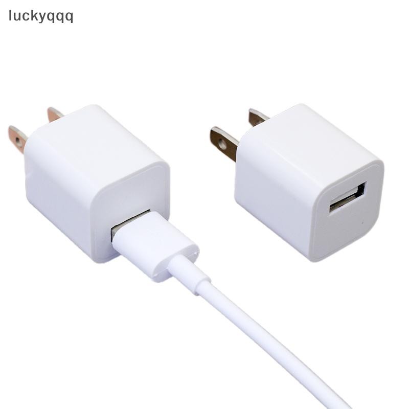 Luckyqqq Universal Travel 5V 1A Dual USB Wall Home Charger Power Adapter ชาร์จโทรศัพท์ H ได้ดี
