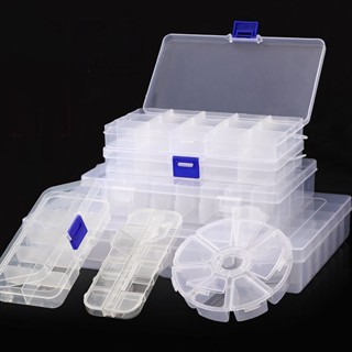 หลายขนาดช่องโปร่งใสกล่องเก็บพลาสติกกล่องเก็บเครื่องประดับสํา…