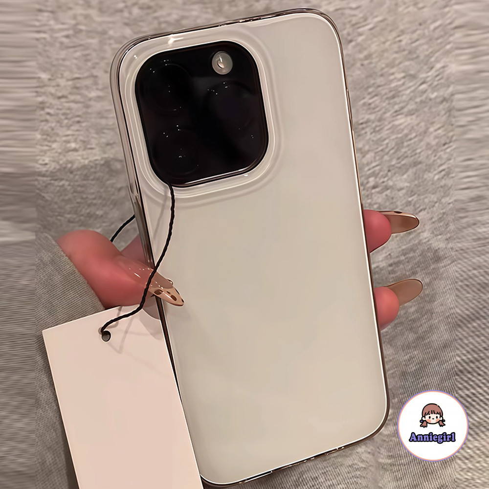 Simple สีทึบGlossyเคสโทรศัพท์สําหรับIPhone 11 16 14 15 Pro Max 12 13 ProMax Plusสกปรกทนกันกระแทกโทรศัพท์ปกหลัง