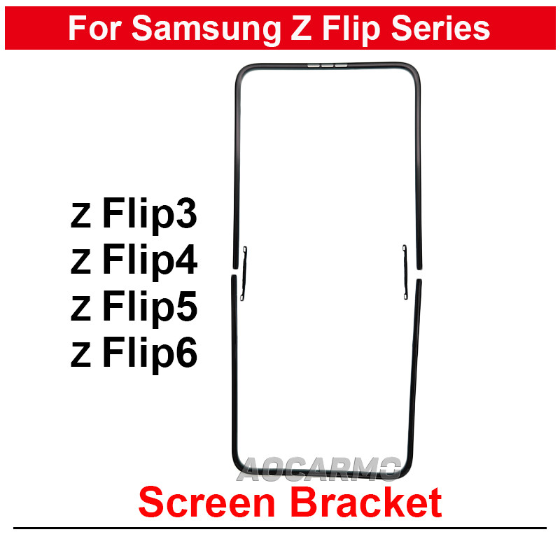 สําหรับ Samsung Galaxy Z Flip 3 4 5 6 Z Flip5 Flip6 Flip4 หน้าจอกลางกรอบจอแสดงผล LCD วงเล็บพลาสติก Hoder