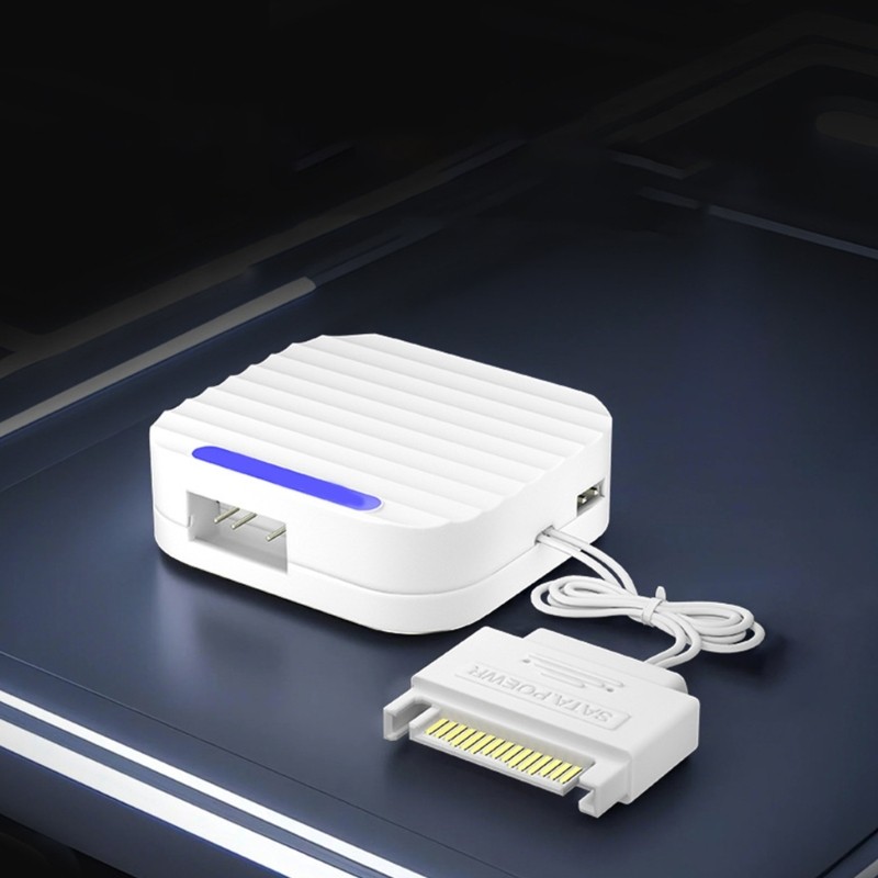 YXA Miniture ARGB Hub 3 พอร์ต Splitter Satas แหล่งจ่ายไฟ 5V 3Pin Magnetic Mount และปุ่มรีโมทการทํางา