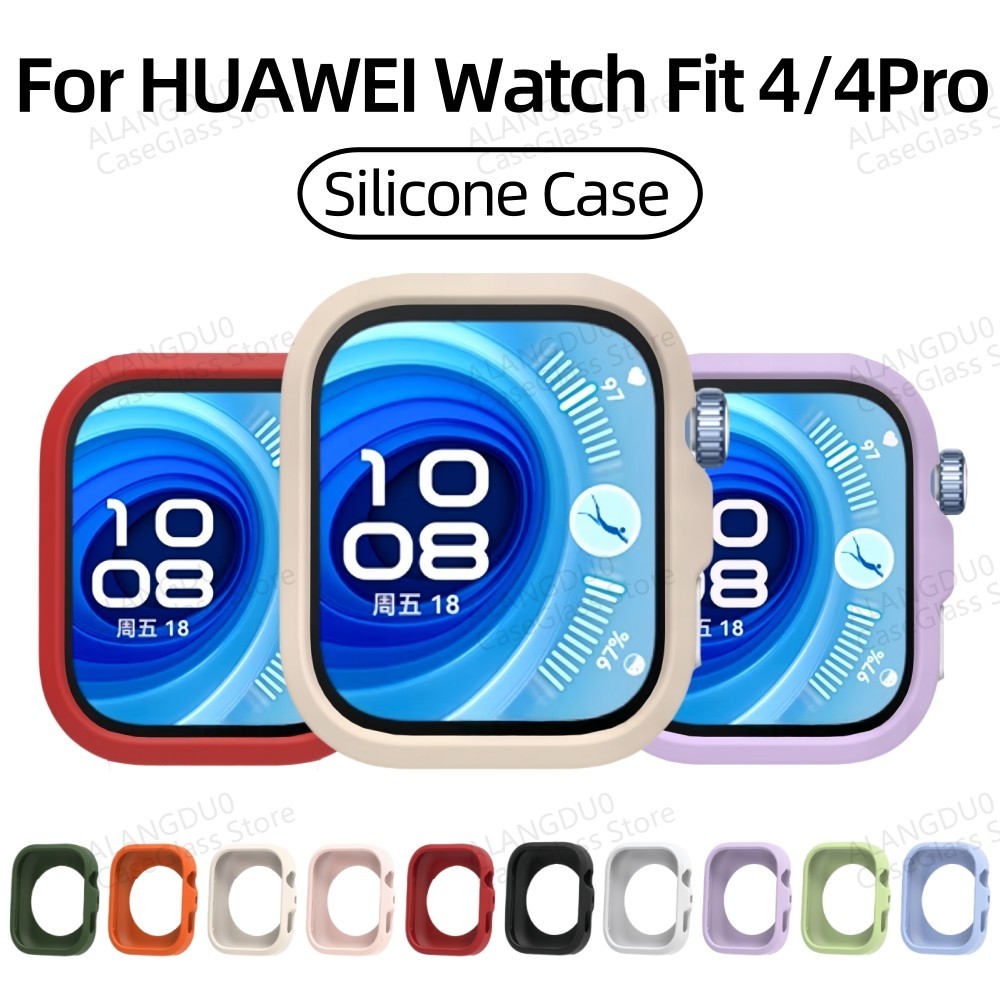 เคสซิลิโคนสําหรับ Huawei Watch Fit 4 Pro Soft Case ShockProof Bumper Shell สมาร์ทวอทช์ฝาครอบป้องกัน Huawei Fit4 อุปกรณ์เสริม