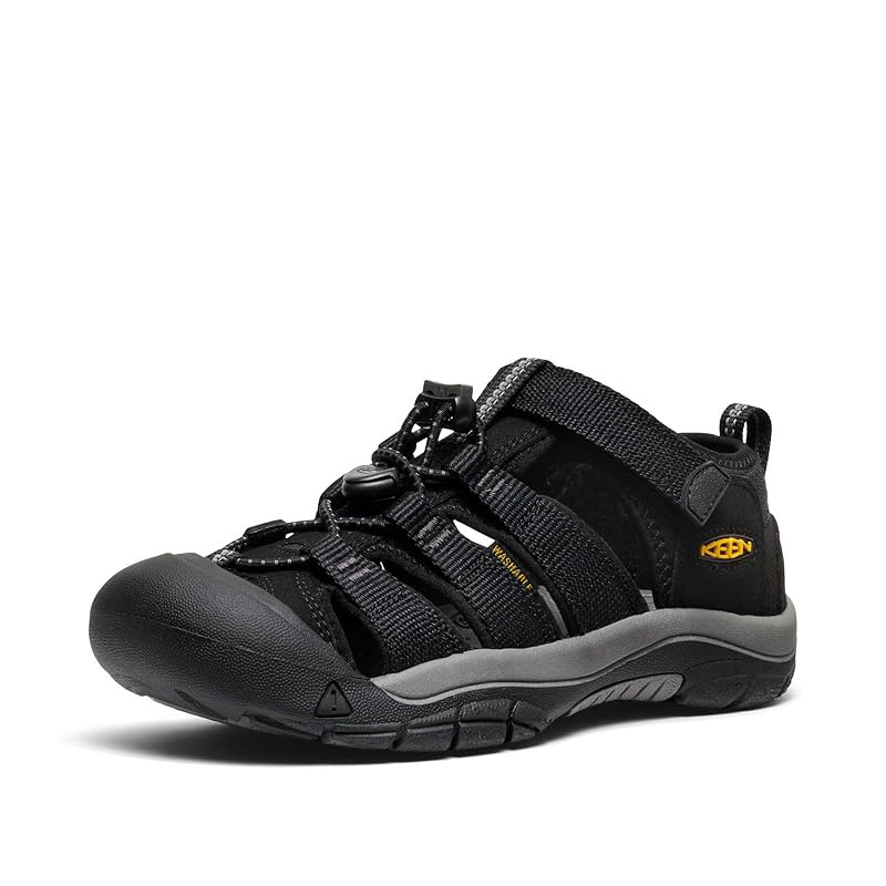 [KEEN] Kids Sandals NEWPORT H2 (15.0~19.5cm) Newport H2 Waterproof River Sea Camp BLACK/KEEN YELLOW 